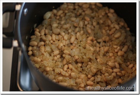 Chicken and White Bean Chili- spices and stir