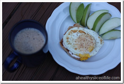 Egg and apple breakfast