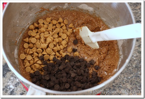 Chocolate Nut Butter Cookies Adding Chips