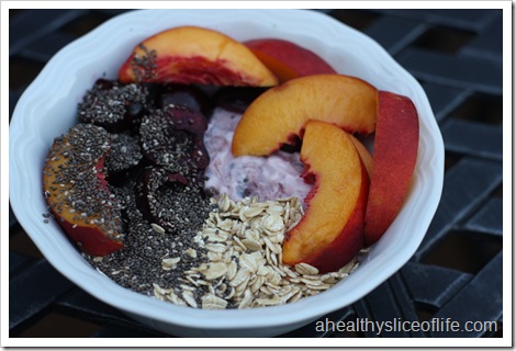fruit oat and yogurt bowl