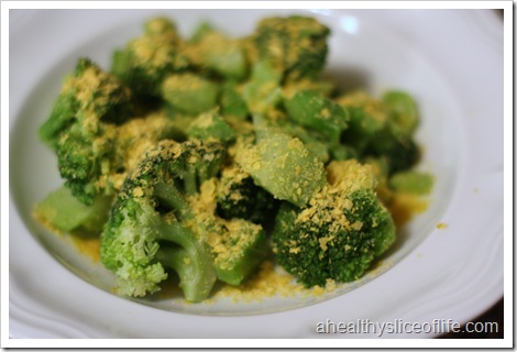broccoli with nutritional yeast