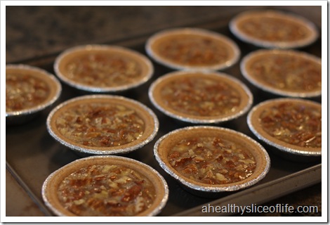 Mini Pecan Pies- pies before baking