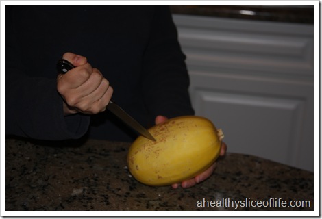 how to cook a spaghetti squash- stab it