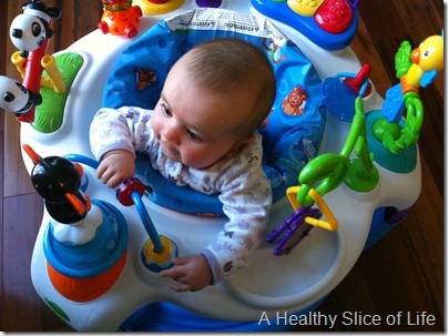 Hailey is exersaucer