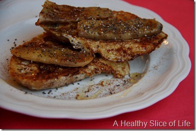 grilld banana french toast with chia