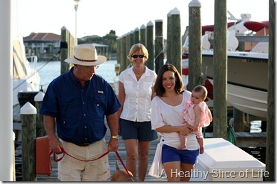 Destin walking on pier