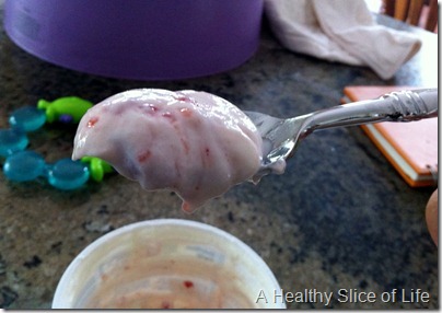 plain Greek yogurt with jam