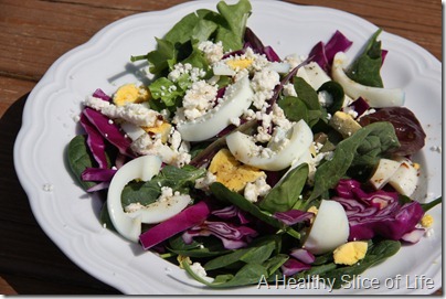 spinach egg cabbage salad