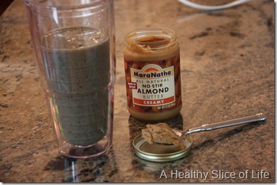 Paleo Eating- fruit smoothie and almond butter