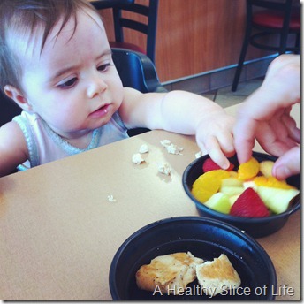 Hailey eats Chickfila