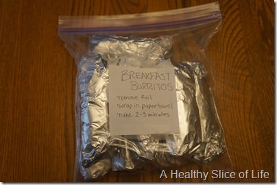make ahead breakfast burritos- freezable