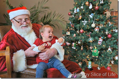 Christmas weekend- Hailey scared of Santa