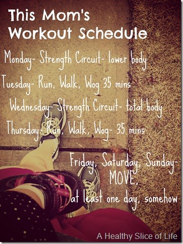 mom workout schedule