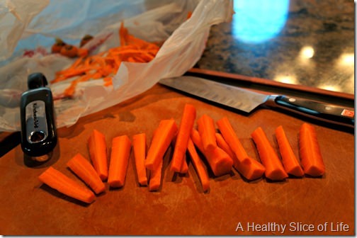 carrot ginger dressing- cut carrots