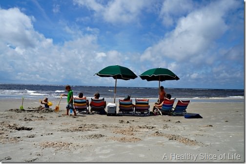 bald head island nc- beach set up