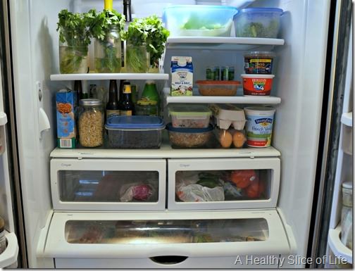 budget meal plan week 4- prepped fridge