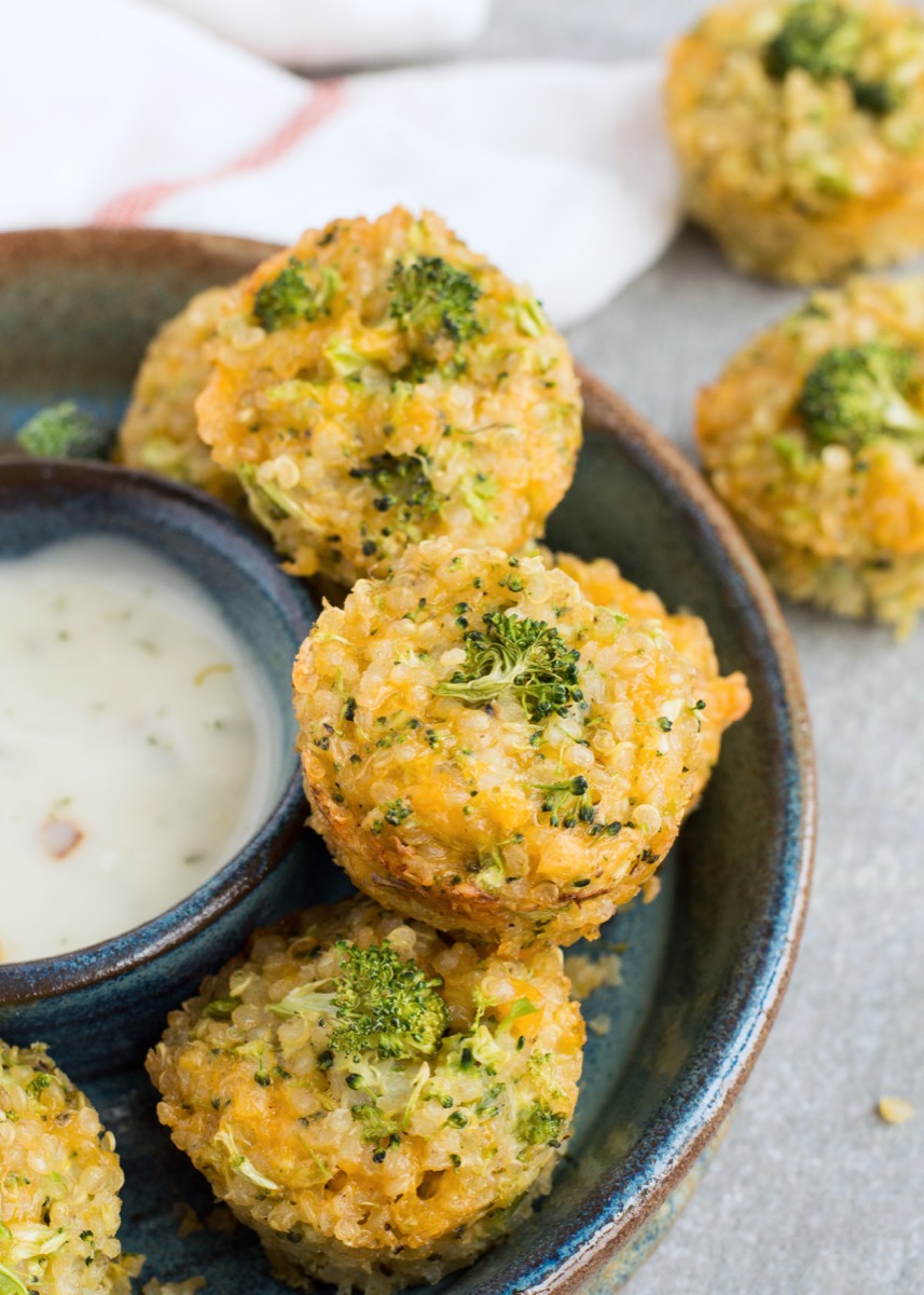 Broccoli Cheddar Quinoa Bites A Healthy Kid Snack!