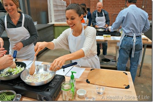 Chef Alyssa's Kitchen Cooking Class Atherton Mill- cooking