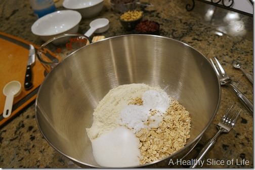 oatmeal scones- mixing