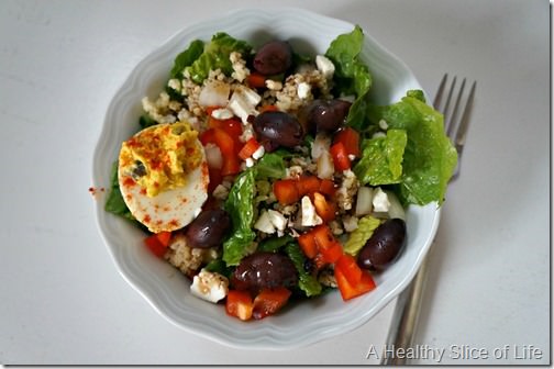 pregnancy eats- salad snack- olives