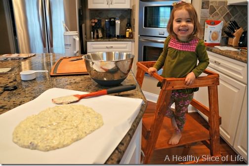white chocolate and chia seed crunch- toddler helper