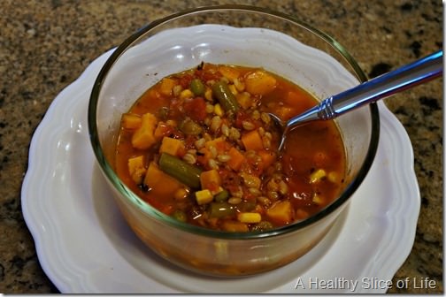 22 weeks pregnant meals- vegetable barley soup