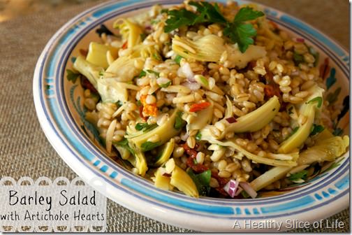 barley salad with artichoke hearts