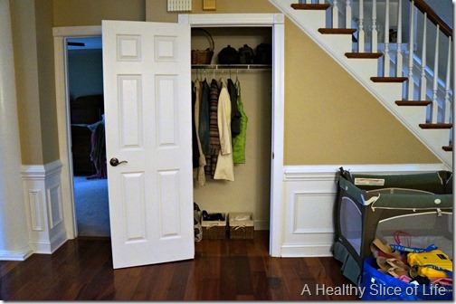 home organization challenge- coat closet- after