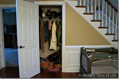 home organization challenge- coat closet- before