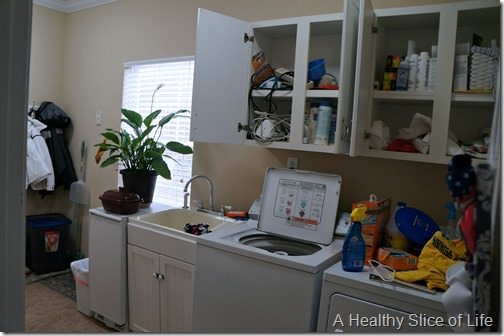 organization challenge- laundry room before 3