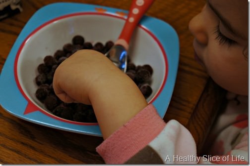 toddler meal prep- frozen blueberries