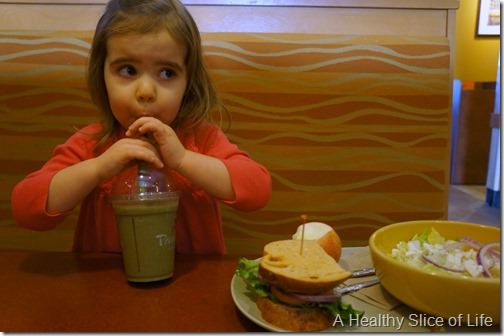 panera bread- mommy daughter time- new favorite Green smoothie