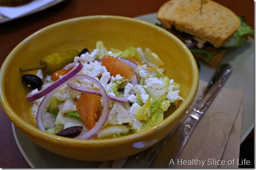 panera bread- mommy daughter time- old favorite- Greek Salad