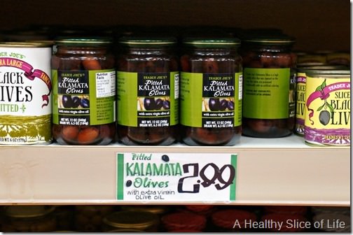 trader joes shopping- kalamata olives