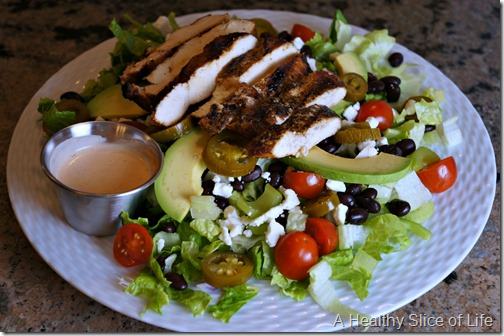 weekly meal plans- grilled chicken salad