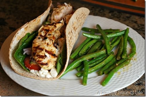 visual meal plan chicken wraps