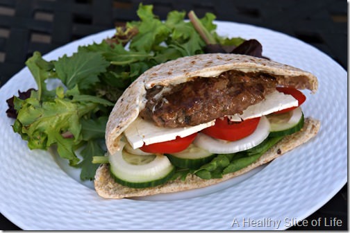 gyro burgers with grassfed beef
