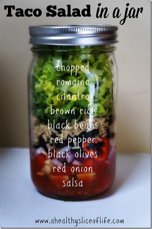 taco salad in a jar for the week