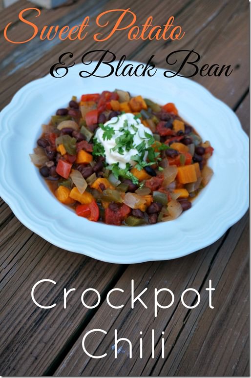 sweet potato and black bean crockpot chili