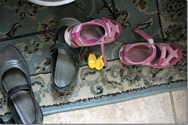 keeping family healthy during germ season- shoes off
