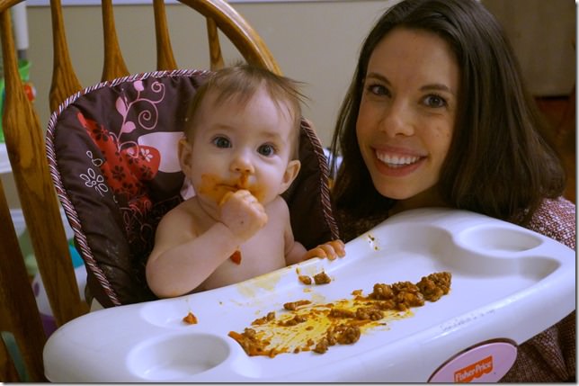 8 months old- spaghetti