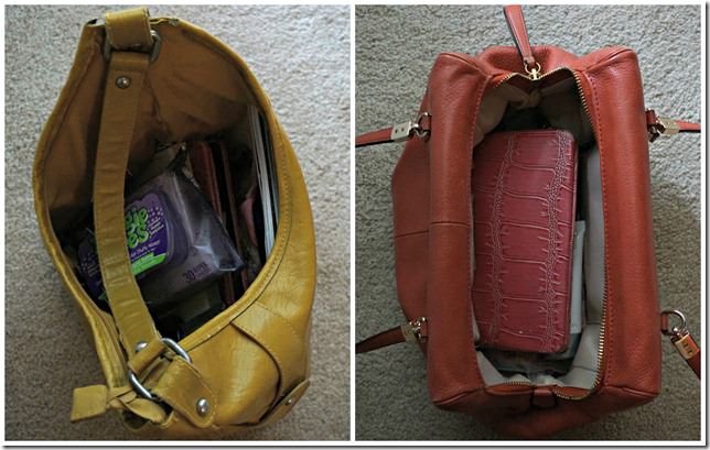 purse clean out before and after
