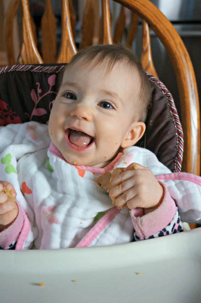 happy baby led weaning baby