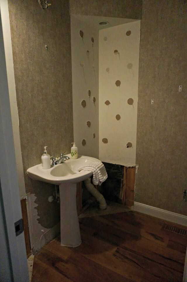 powder room demo