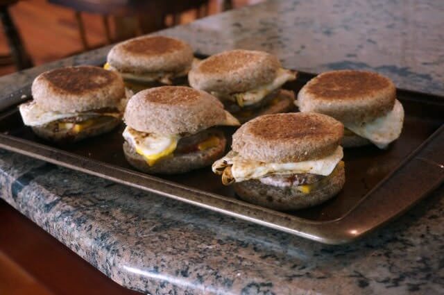 meal planning after vacation- breakfast sandwiches