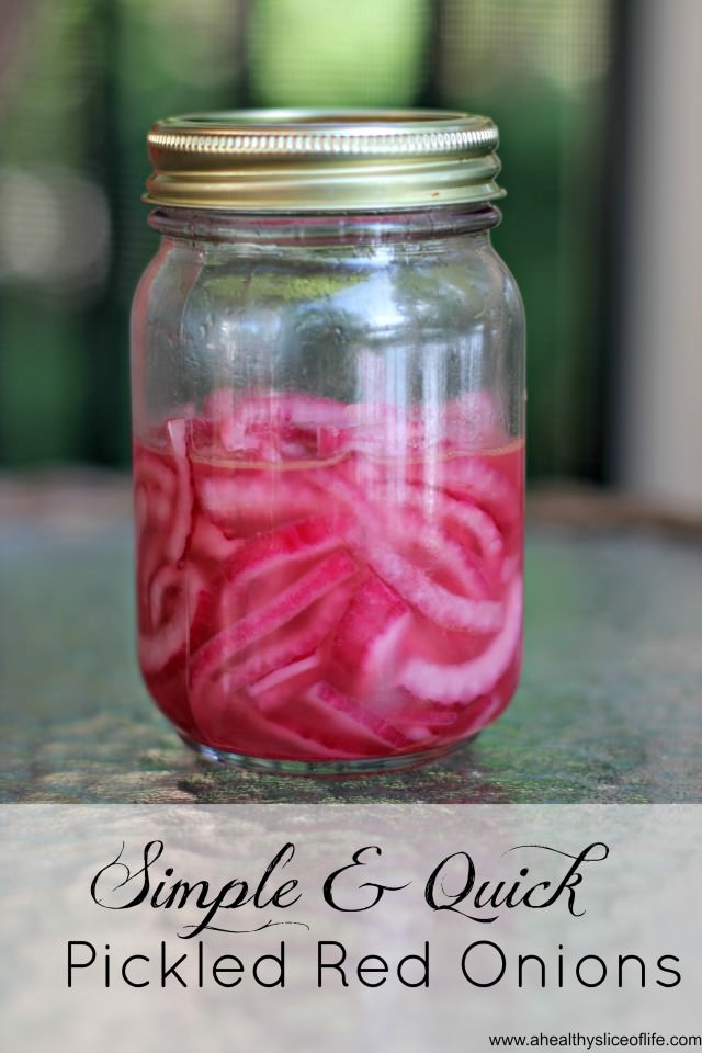 quick and simple marinated red onions
