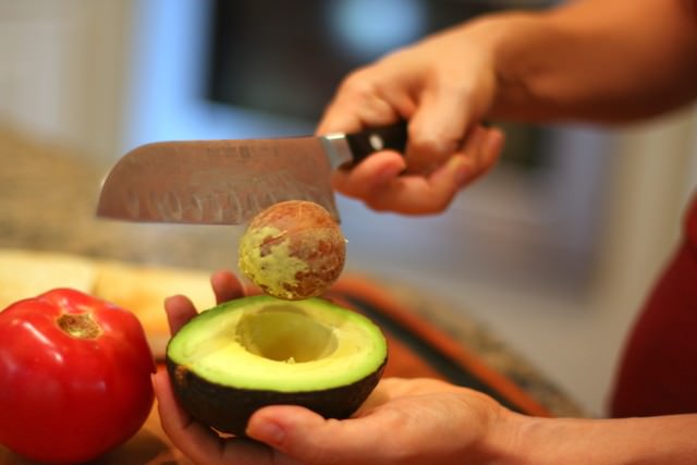 ultimate summer sandwich- avocado pit removal