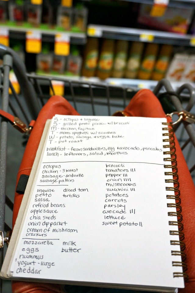 weekly grocery list