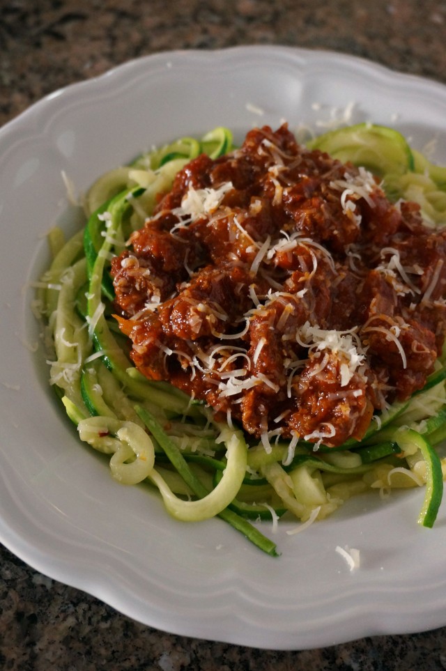zoodles and mom's spaghetti
