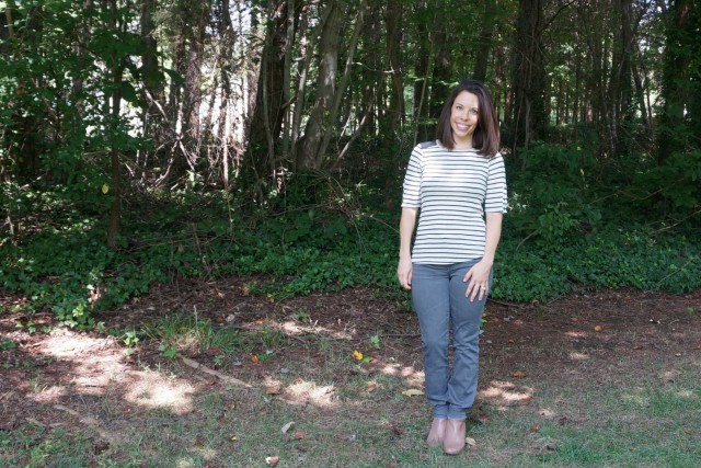 stitchfix- Canon Button Detail Striped Knit Top